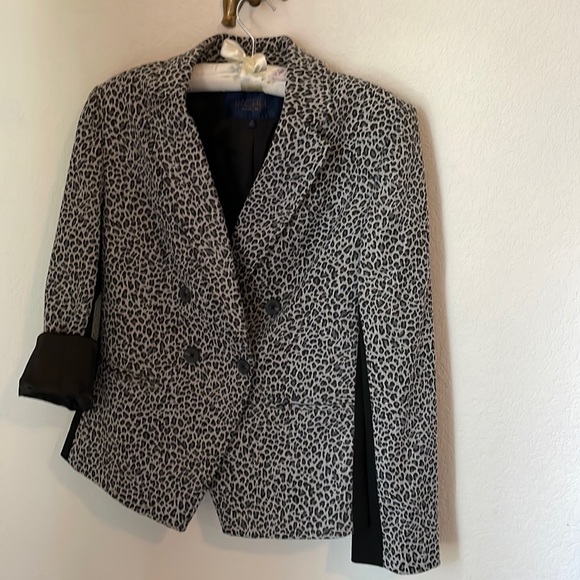 Black and gray leopard blazer, Rachel Roy, Size 10 - Picture 1 of 3